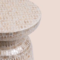 Nordique Simple nacre Table d'appoint tabouret de luxe pour chambre coquille Table d'appoint salon canapé Table d'angle fabriqué au Vietnam