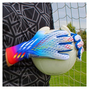 Gants de gardien de but de Football professionnel haute personnalisable en cuir respirant Protection UV étanche nouveau Design formation - Product Image 6