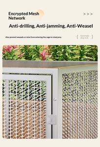 Çok Amaçlı Metal Örgü Tavuk ve Köpek Kafesi Büyük Dış Mekan Bahçe Tavşan Kulübesi Kuşlar için Küçük Hayvanlar Tel Çit Mobilya - Product Image 6