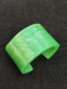 Brazaletes de acetato de mármol de resina de colores, joyería de geometría Irregular transparente gruesa, pulsera acrílica de diseñador Vintage para mujer - Product Image 4