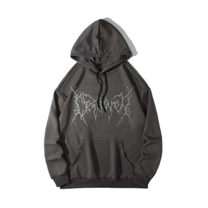 2025 Street Wear Vintage Men Hoodie Thermal Cotton HipHop Pullover Long Sleeves Rhinestones Hoodie <b>Cheap</b> Price Quick Dry - Product Image 1