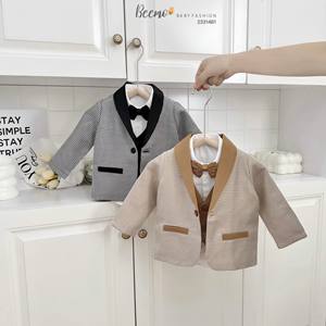 Recién llegado, conjunto de trajes de chico de 5 piezas de tendencia para bebés, ropa Formal de Otoño Invierno al por mayor para el evento más popular de Vietnam - Product Image 6