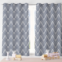 Rideaux occultants personnalisés en coton slub 100 % certifié GOTS, imprimé feuilles, tissés pour salon, salle à manger, chambre à coucher, OEM