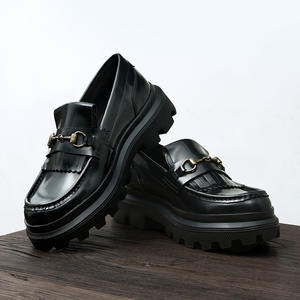 Soft Sheepskin <b>Lined</b> Winter <b>Shoes</b> with Warm Interior and Adjustable Fit Leather <b>Shoes</b> for Men Casual <b>Shoes</b> - Product Image 4