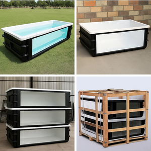 ถังเลี้ยงปลาทำจากไฟเบอร์กลาสแบบตั้งได้ขนาดใหญ่เป็นมิตรต่อสิ่งแวดล้อม1000L ทันสมัยสำหรับในร่ม/กลางแจ้งการใช้ชีวิต - Product Image 5