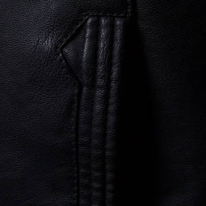 Veste en cuir décontractée pour homme en gros du Pakistan avec tissu en toile Nouveau design OEM de moto Veste à ceinture latérale pour homme - Product Image 6