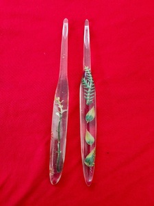 ตะขอถักโครเชต์ผสมทำจากไม้และเรซินเหมาะสำหรับศิลปินถักและสิ่งทอที่เหมาะสำหรับขายต่อ - Product Image 2