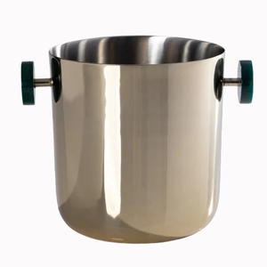 ถังน้ำแข็งสแตนเลสขัดเงาตกแต่งรูปทรงกลมพร้อมที่จับด้านข้าง - Product Image 1