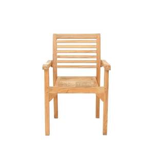 Fauteuil de salon au design minimaliste moderne, en teck de haute qualité et finition soignée - Product Image 3