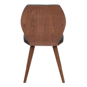 Chaise de salle à manger de restaurant moderne en bois massif avec siège en cuir véritable-Meubles en bois de suar en teck et acajou à usage commercial - Product Image 4