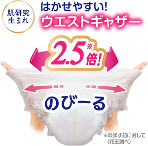 Date Made Japan Kao pour Pantalon L50 TAILLE Economy Pack 50pcs Jetable Coton Bébé Pull Couches 3D Prévention Des Fuites Doux - Product Image 3