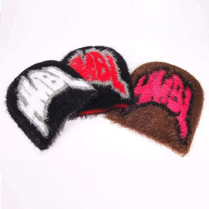 Toques d'hiver chaudes personnalisées en acrylique 100% avec impression numérique, beanies de créateur Y2K avec doublure en satin, unisexe adultes - Product Image 2