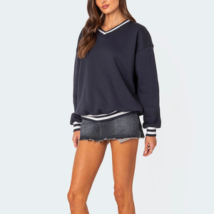 Sudadera ligera para mujer con bordado de impresión de logotipo personalizado, informal, OEM, suministro directo de fábrica del fabricante - Product Image 2