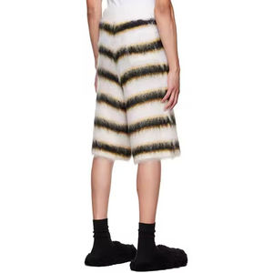 กางเกงขาสั้นผ้าขนโมแฮร์สำหรับผู้ชายกางเกงขาสั้นผ้าขนแกะถักแนวสตรีทสำหรับทุกเพศ - Product Image 4