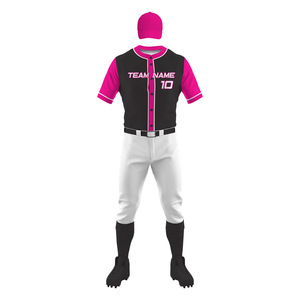 Ensemble d'uniformes de baseball pour hommes, maillot et pantalon à logo brodé personnalisé, vêtements de sport d'équipe en polyester durable, usine OEM - Product Image 2