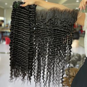 Meilleure qualité, extensions de cheveux vietnamiens vierges Remy alignées sur les cuticules, couleur naturelle soyeuse, trame ondulée profonde - Product Image 3