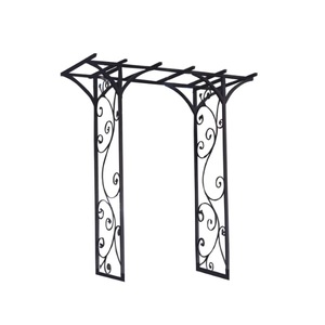 Handcrafted Black Color Painted Metal <b>Arch</b> Arbor Trellis for Backdrop Stand for Indoor Outdoor Wedding Backyard Party Decoration - Product Image 4