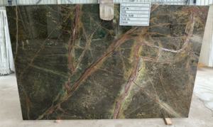 แผ่นหินอ่อนสีเขียวป่าฝนที่ทันสมัยหินแคลไซต์ขัดเงาสำหรับการใช้งานในโรงแรมรูปแบบหินที่ทนทานและสง่างาม - Product Image 5