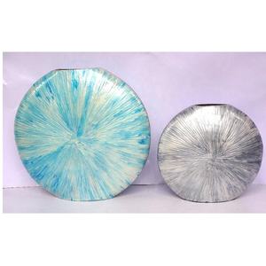 Florero de aluminio fundido de alta calidad con patrón estriado esmaltado Florero de mesa moderno Florero de aluminio moderno - Product Image 2