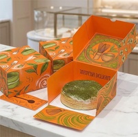 Boîte à gâteau pliable personnalisée avec logo Enten, boîte d'emballage pour gâteau de la Saint-Valentin, boîte d'emballage pour cupcakes en verre