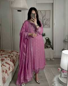 Nouveau haut de soirée élégant de créateur avec Sharara Plazzo correspondant à Dupatta pour les occasions festives vêtements indiens et pakistanais Inde - Product Image 1