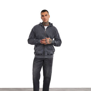 Sudaderas con Lavado Ácido para Hombre en Venta, Color Sólido Liso, Sudadera con Lavado Ácido Personalizada para Hombre - Product Image 6