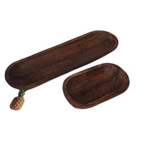 Cuenco de masa de madera de Paulownia largo Natural de alta calidad, cuenco de madera tallado a mano para Decoración de mesa de granja para decoración del hogar - Product Image 3