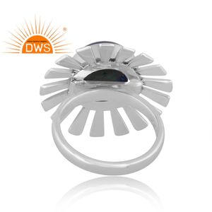 Dernières tendances Bague empilable Mojave en argent sterling oxydé Cuivre Azurite Malachite Bague empilable Fabricant de bijoux personnalisés - Product Image 5