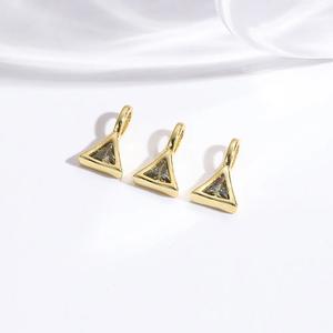 Christian Triangle <b>Peridot</b> Quartz Gemstone Sterling Silver Tiny Charm <b>Pendant</b>-6 MM Handmade Charm Jewelry - Product Image 1