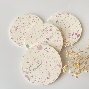 ชุดจานรองแก้วลายหินขัดที่หรูหรามีสไตล์และทนทานอุปกรณ์ตกแต่งบ้านดีไซน์พรีเมี่ยมทันสมัยสำหรับการตกแต่งภายในหินร่วมสมัย - Product Image 1