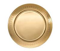Assiette de présentation de vaisselle en laiton et métal en forme de fleur ronde de la plus grande qualité Meilleure vente Assiette de dessous en métal de taille personnalisée