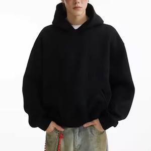 Sudadera con Capucha de Invierno para Hombre, Diseño Moderno de Hip Hop, Color Sólido, 100% Algodón, Estilo Pakistaní, Talla Grande, Teñido Liso - Product Image 4