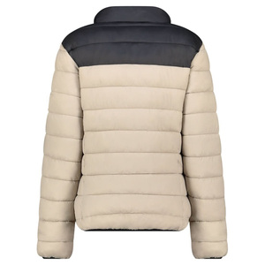 Chaqueta acolchada con puños elásticos y cremallera de primera calidad para mujer, chaqueta transpirable resistente al agua con parches personalizados - Product Image 3