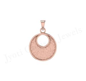 2025 tendencia creativa buen diseño alta calidad sólido 925 plata esterlina bisel conjunto 28mm montaje colgante joyería hallazgos - Product Image 2