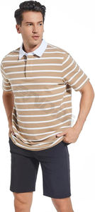 T-shirt polo élégant et décontracté pour hommes pour 2024 Vêtements quotidiens sans effort Tissu jersey respirant Design imprimé - Product Image 2