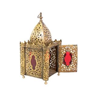 Lanterne marocaine en métal argenté décorative pour hôtel, artisanale, pour Pâques, intérieur/extérieur, vaisselle, lanterne à bougie suspendue - Product Image 6