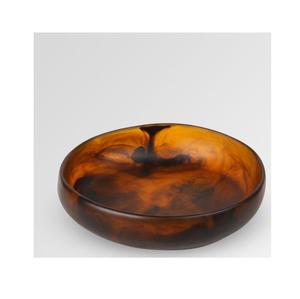 Bol décoratif en résine fait main finition lisse brillante design moderne artistique élégant adapté à la table à manger ou au salon - Product Image 2