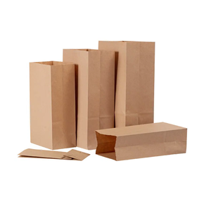 Bolsas de papel Kraft personalizadas con logotipo, materiales reciclados, mango largo a mano, impresión Offset, tamaño personalizado, Color para artesanía alimentaria - Product Image 5