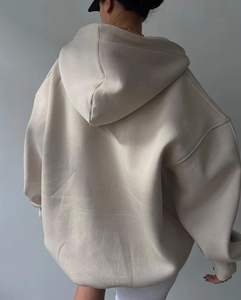 Sudadera corta con capucha personalizada para mujer, sudaderas y sudaderas informales para mujer, Sudadera con capucha recortada de gran tamaño para mujer - Product Image 2