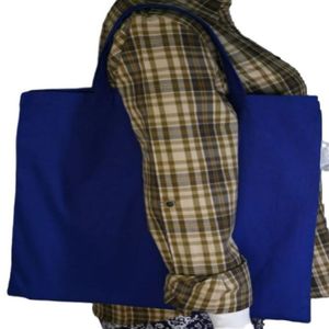 Bolsa de Compras de Lona de Algodón Negra 100% Extra Grande de Alta Calidad, Bolsa de Playa Reutilizable Ecológica con Cierre de Cremallera - Product Image 5