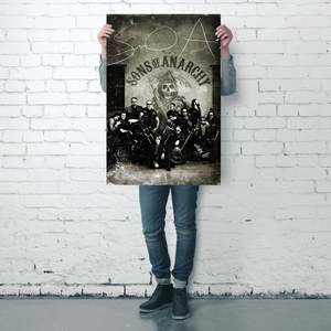 Vintage Sons of Anarchy <b>Poster</b> on Canvas Modern Design with Black Frame for Wall Decor - Product Image 3