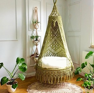 Macrame Patio Double <b>Swing</b>,Patio <b>Swing</b>,Macrame <b>Swing</b> Best Selling Macrame Hammock Chair Macrame <b>Round</b> <b>Swing</b> - Product Image 1