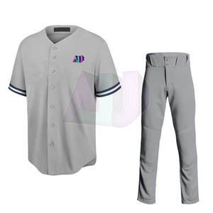 Uniforme de baseball léger et respirant 100% polyester offrant un ajustement confortable, des coutures durables et un style d'équipe professionnel. - Product Image 1