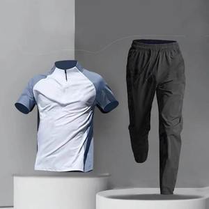 Fitness Men's Casual Quick Dry Jacket + Pants Running Set para verano Fitness Outfit Conjunto de 2 piezas Entrenamiento Baloncesto Kleding - Product Image 3