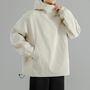 Men's Hooded Sweatshirt Solid Color Unisex Casual Pullover Fashion Loose Comfort Relaxed Top Regular Wrinkle Resistant Hoodie - Product Image 2