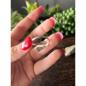 Sterling <b>Silver</b> Turquoise Inlay <b>Ring</b> Rhodium Plated <b>Adjustable</b> Dainty Fine Jewelry - Product Image 5