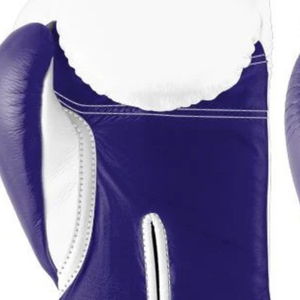 Gants de boxe professionnels en cuir blanc et violet, avec fermeture velcro au poignet, pour l'entraînement et le sparring, pour hommes et femmes - Product Image 5