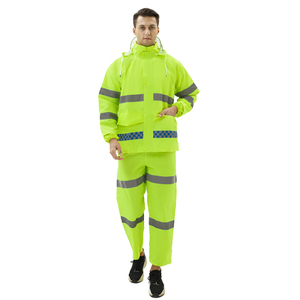 Traje de Chaqueta y Pantalón Impermeable de Alta Visibilidad Resistente al Fuego con Logotipo Personalizado, Ropa de Trabajo de Poliéster para Camping y Senderismo, Envío Inmediato - Product Image 5
