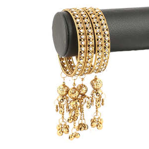 กำไลข้อมือแฟนซีสำหรับผู้หญิง 4 ชิ้น - สีทอง - Product Image 1