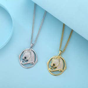 Collar con Colgante de Guepardo Estilo Hip Hop Punk, con Diamantes, Plata de Ley 925, Chapado en Oro, Certificado por Terceros - Product Image 3